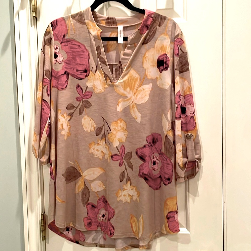 Honeyme Floral Gabby Top tunic L